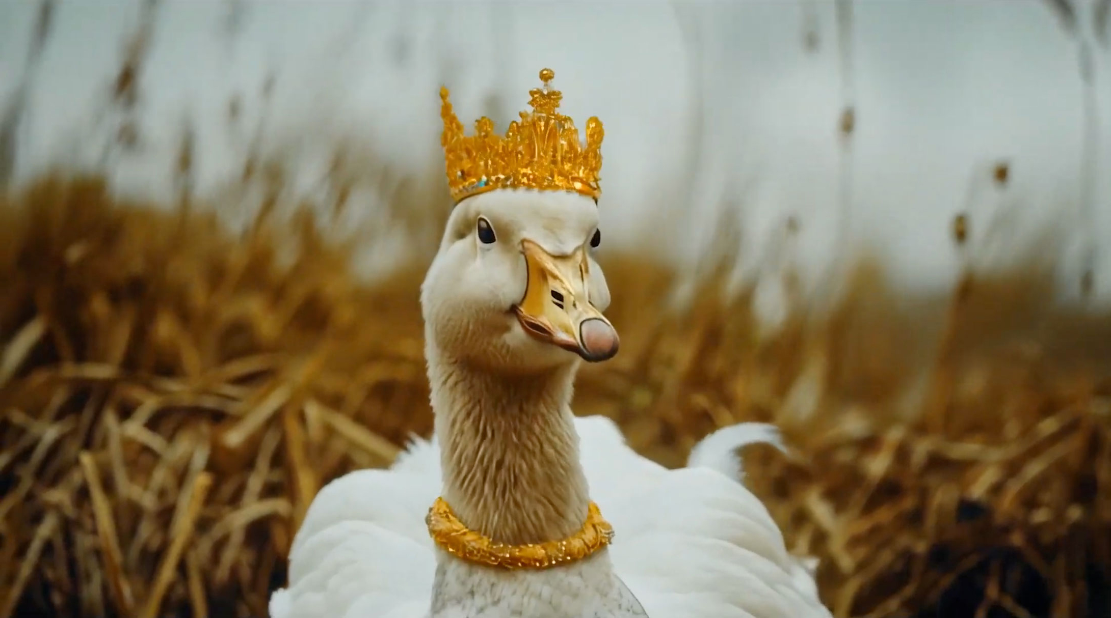Gold crown on squirrel